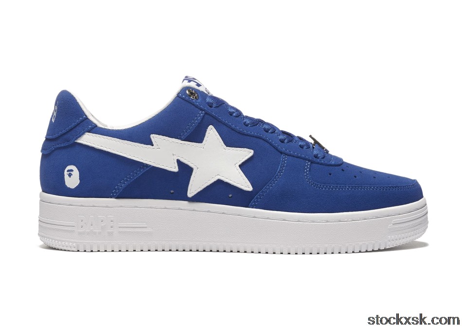 A Bathing Ape Bape Sta Low Blue Suede001FWH201047_BLU