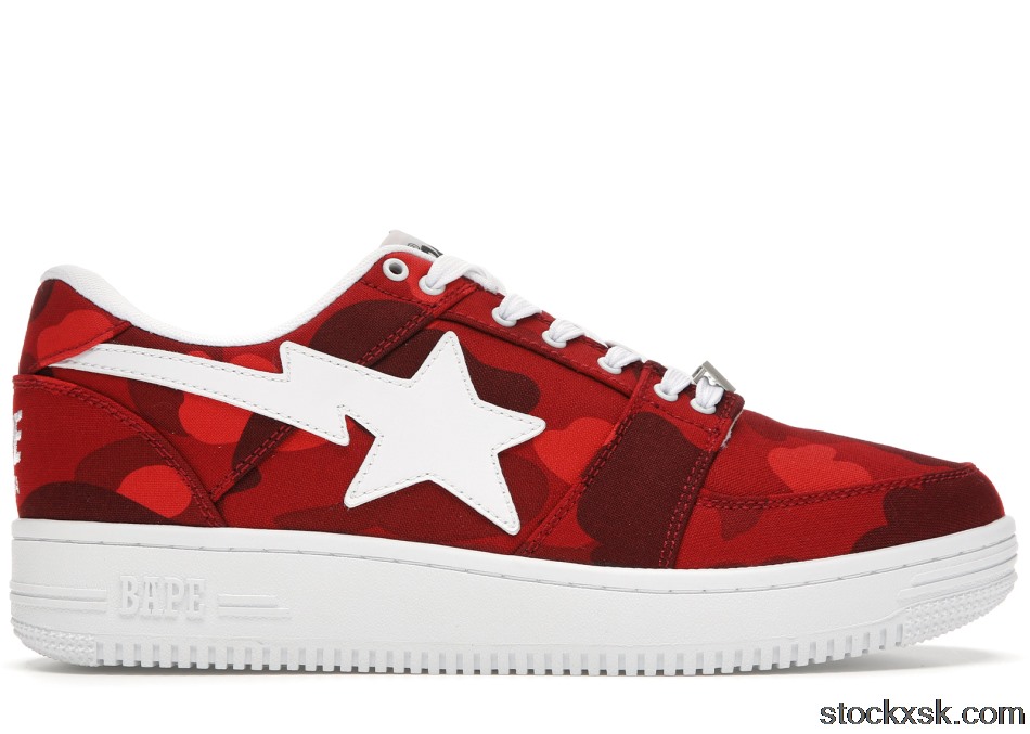 A Bathing Ape Bape Sta Low Camo Red