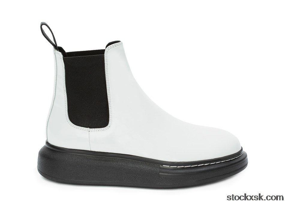 Alexander McQueen Hybrid Chelsea Boot Black White (W)586398WHX529061