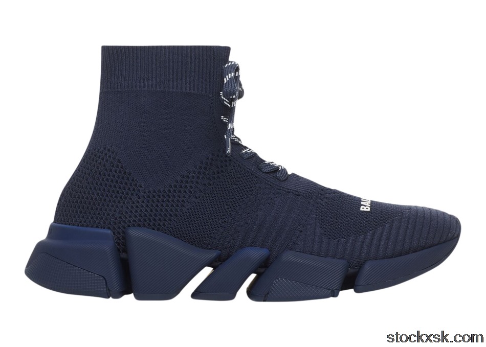 Balenciaga 2.0 Lace Up Recycled Dark Blue617258W2DB14909
