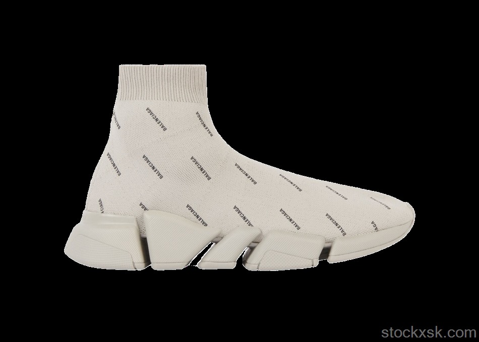 Balenciaga All Over Logo Speed 2.0 Beige617239W2DBO9910
