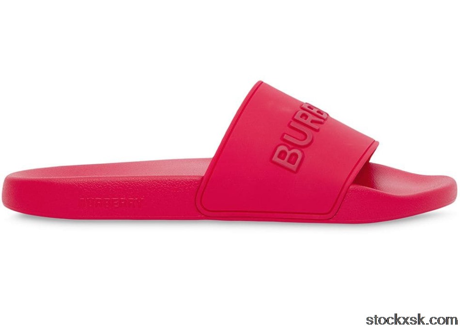 Burberry Embossed Logo Slides Bright Red80417371