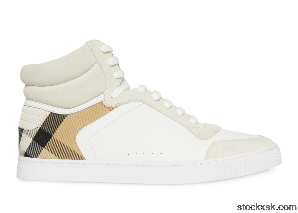 Burberry House Check High Top sneakers White Archive Beige8024123