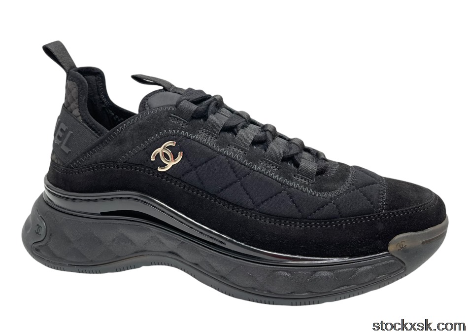 Chanel Low Top Trainer Black SuedeG38501 Y55619 K3542