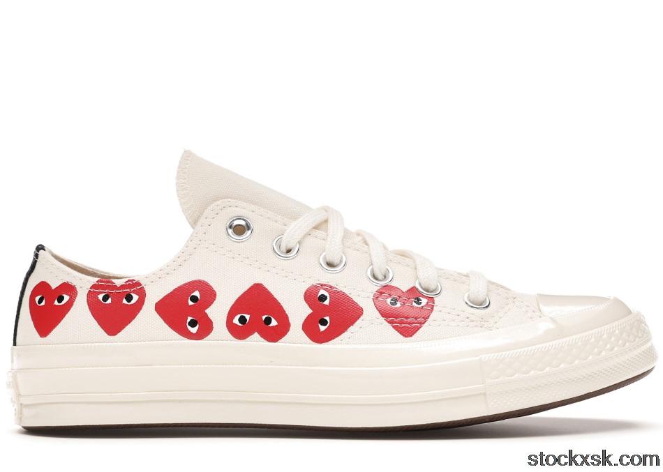 Converse Chuck Taylor All-Star 70 Ox Comme des Garcons Play Multi-Heart White162975C