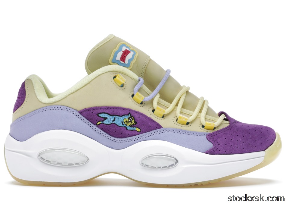 Reebok Question Low BBC Ice Cream Running Dog Yellow PurpleG55351