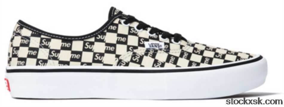 Vans Authentic Supreme Black Checker LogoVN000Q0DJLW