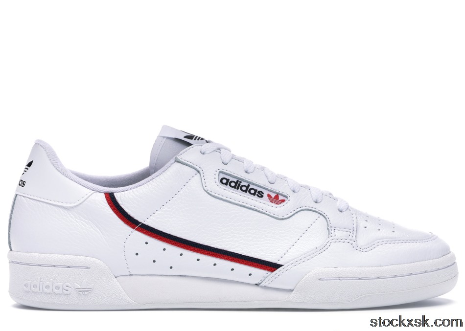 adidas Continental 80 White Scarlet NavyG27706