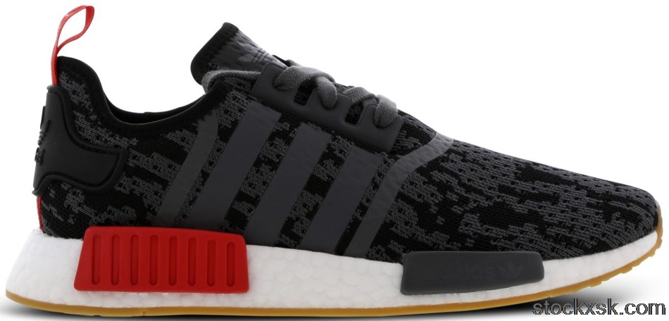 adidas NMD R1 Black Grey Red Gum (Foot Locker Exclusive)CG6666